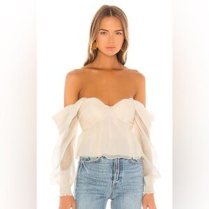 House of Harlow 1960‎ x Revolve Burna Blouse size XS off shoulder chiffon